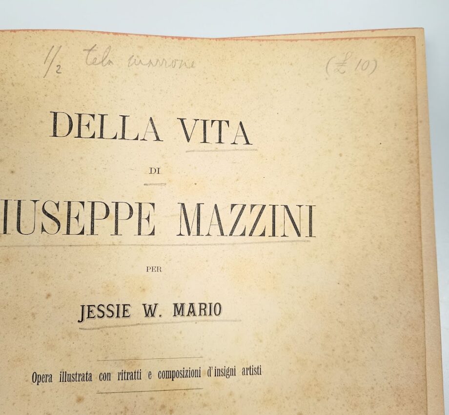 Libro vita di Giuseppe Mazzini Edoardo Sonzogno 1886