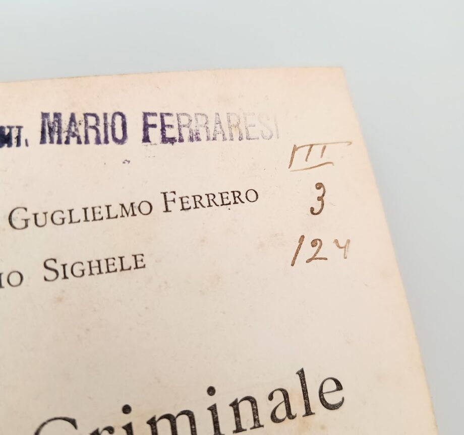 Libro Il mondo criminale 1893-94 L. Omodei Zorini 1894