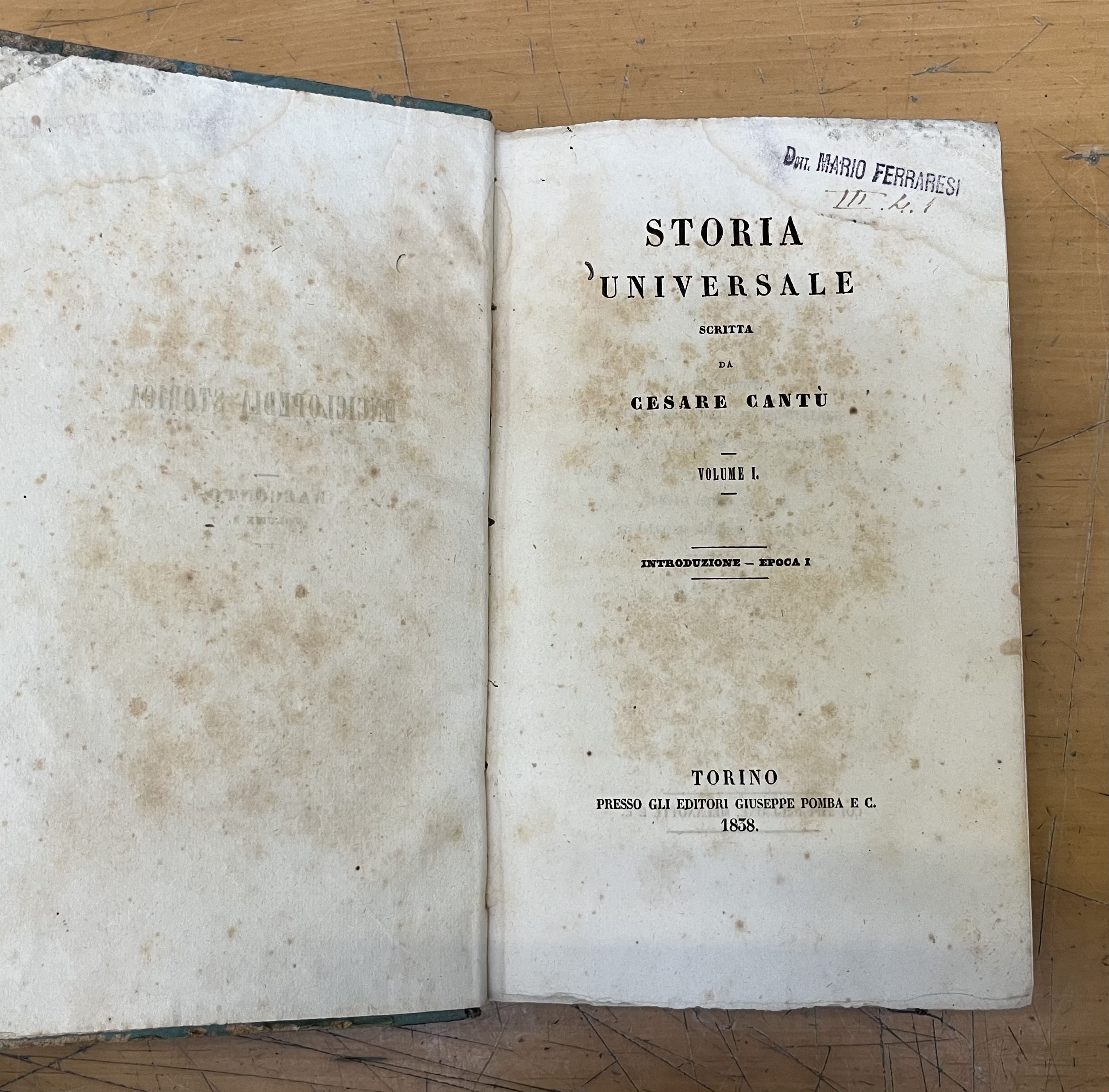 Enciclopedia Storia Universale 35 volumi di Cesare Cantù 1838
