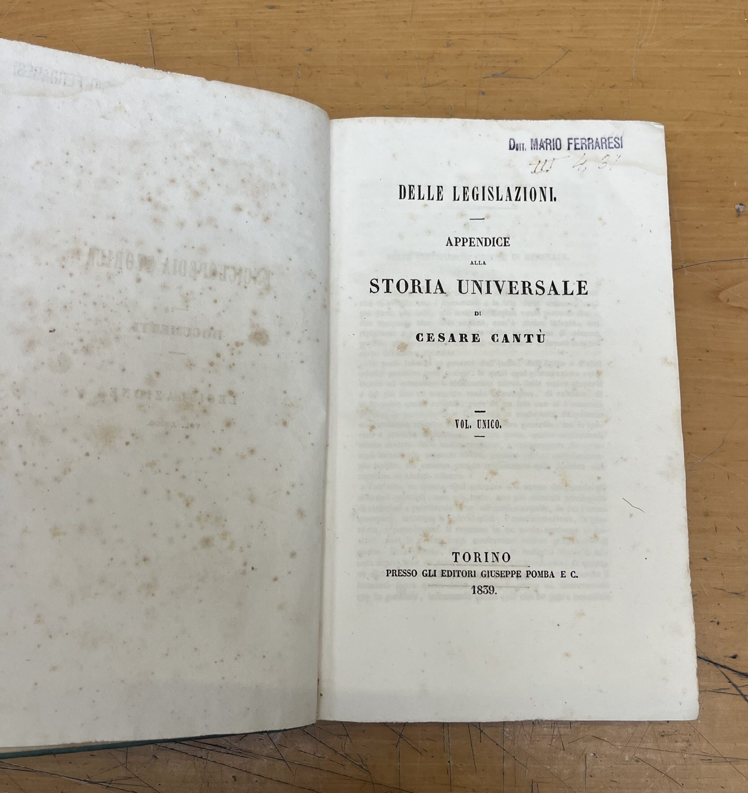 Enciclopedia Storia Universale 35 volumi di Cesare Cantù 1838
