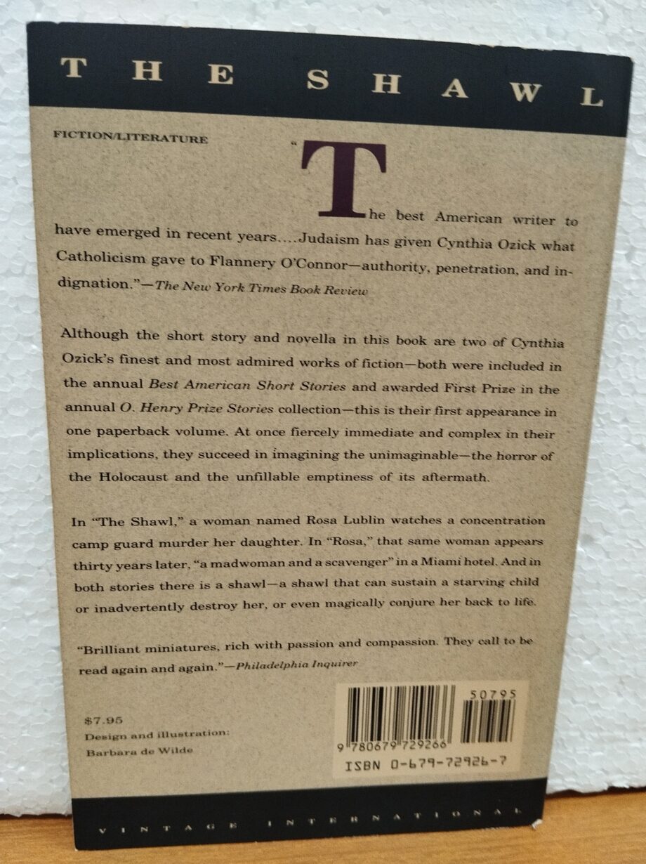 Libro the Shawl di Cynthia Ozick del 1990