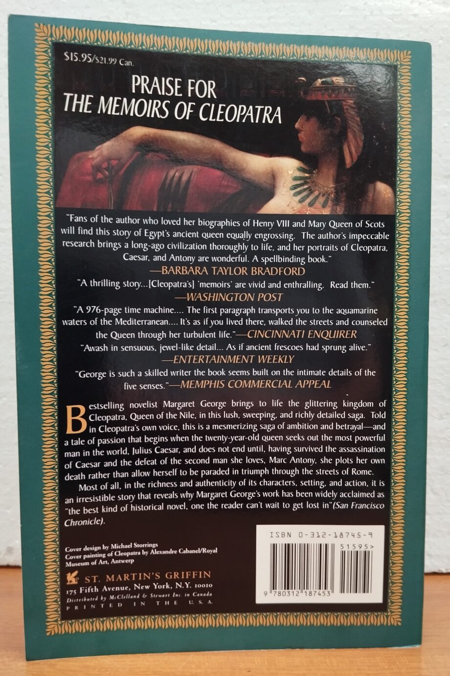 Libro the Memoirs of Cleopatra di Margaret George