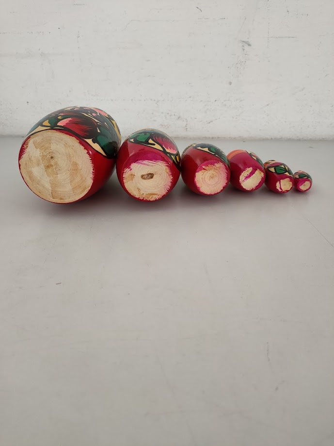 Matrioska in Legno Lavorata a Mano Anni '80