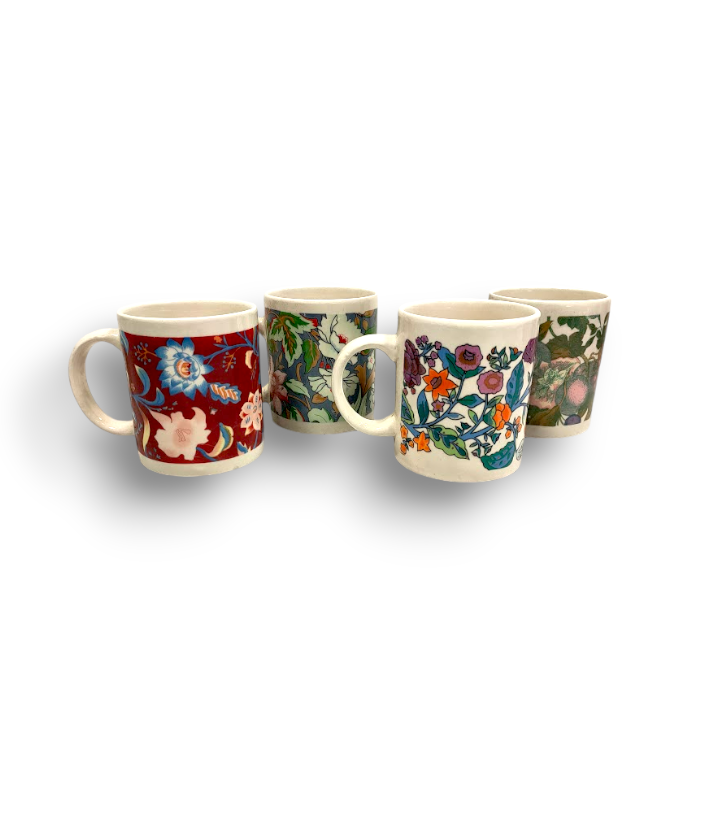 Set di 4 Tazze da Te Inglesi in Porcellana "Regent Stone" Vintage Anni '90