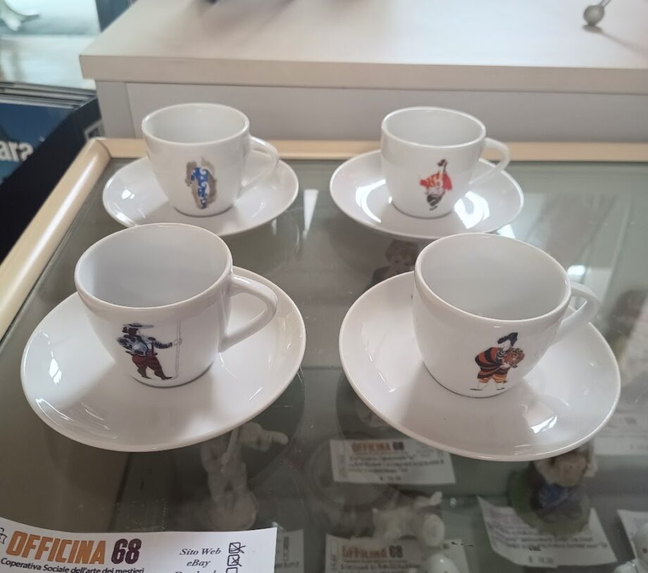 Set 4 tazzine Bohemia Edizione Picasso 2005