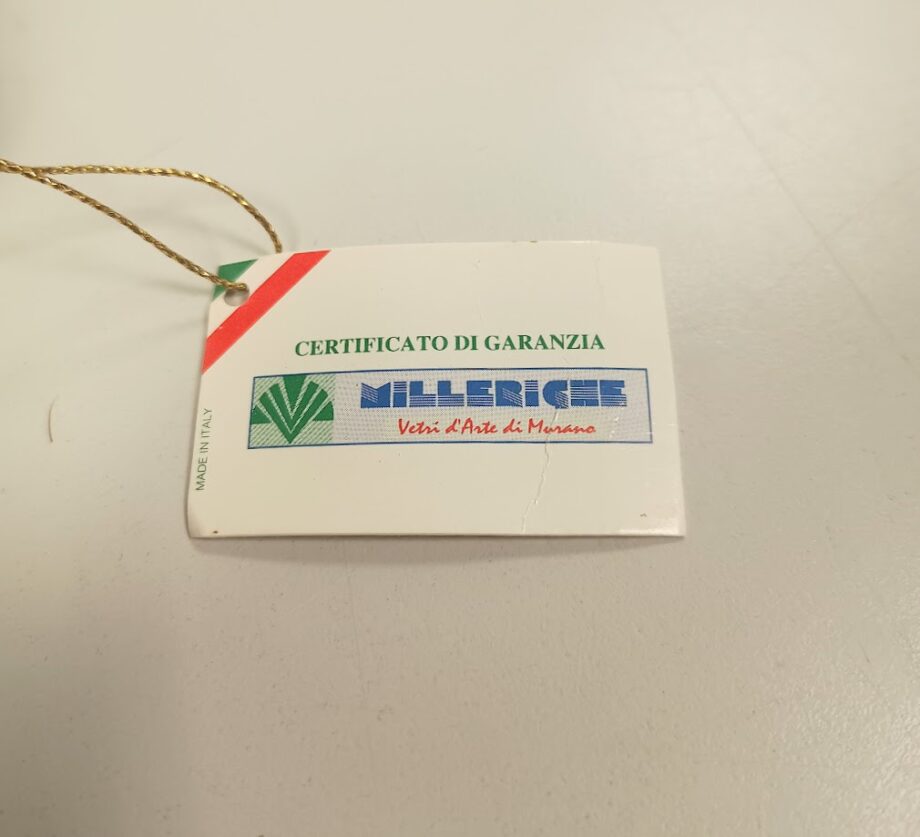 Ampolla in vetro di Murano Collezione Millerighe