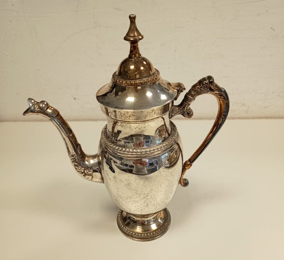 Servizio da te-caffè con vassoio in argento inglese Sheffield