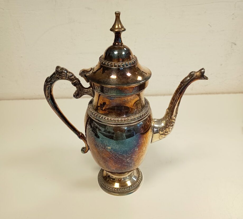 Servizio da te-caffè con vassoio in argento inglese Sheffield