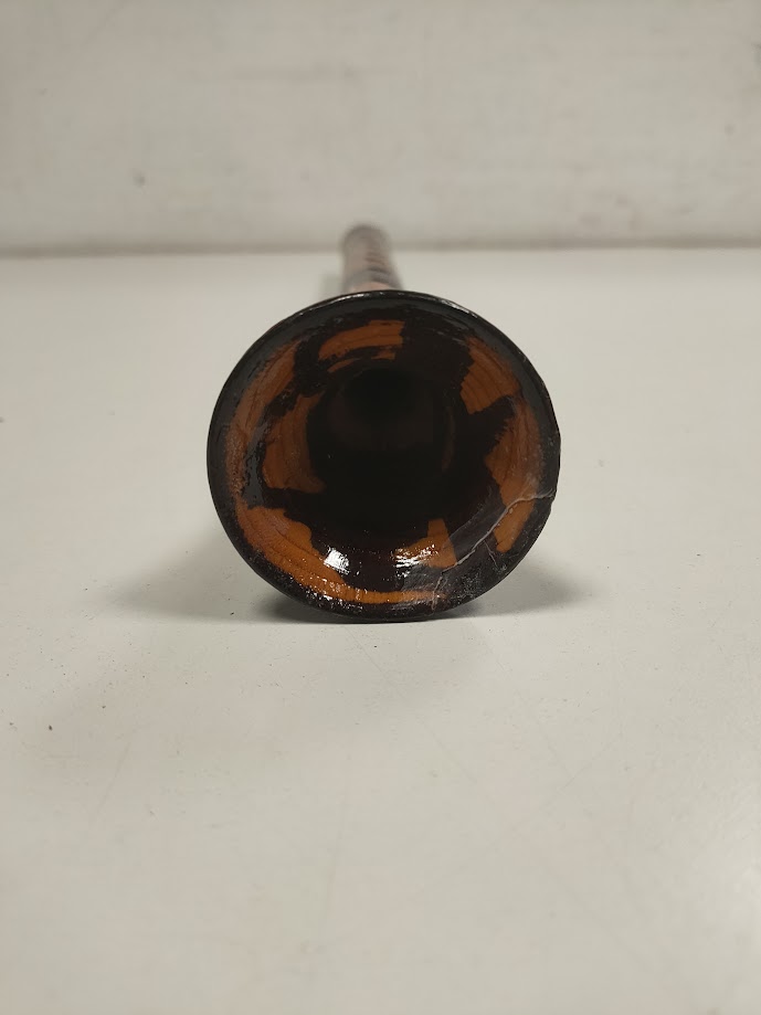 Piffero a 5 Fori in Bambù Lavorato e Decorato a Mano Vintage Anni '70