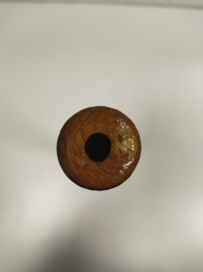 Piffero a 5 Fori in Bambù Lavorato e Decorato a Mano Vintage Anni '70