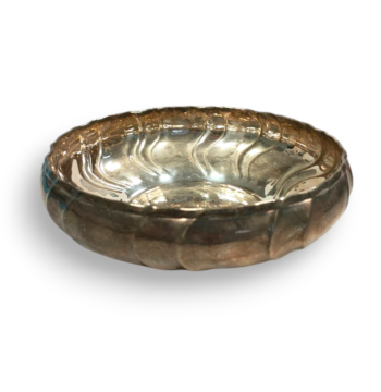 Ciotola Centro Tavola Firmata "Algema" in Silver Plated Vintage Anni '80