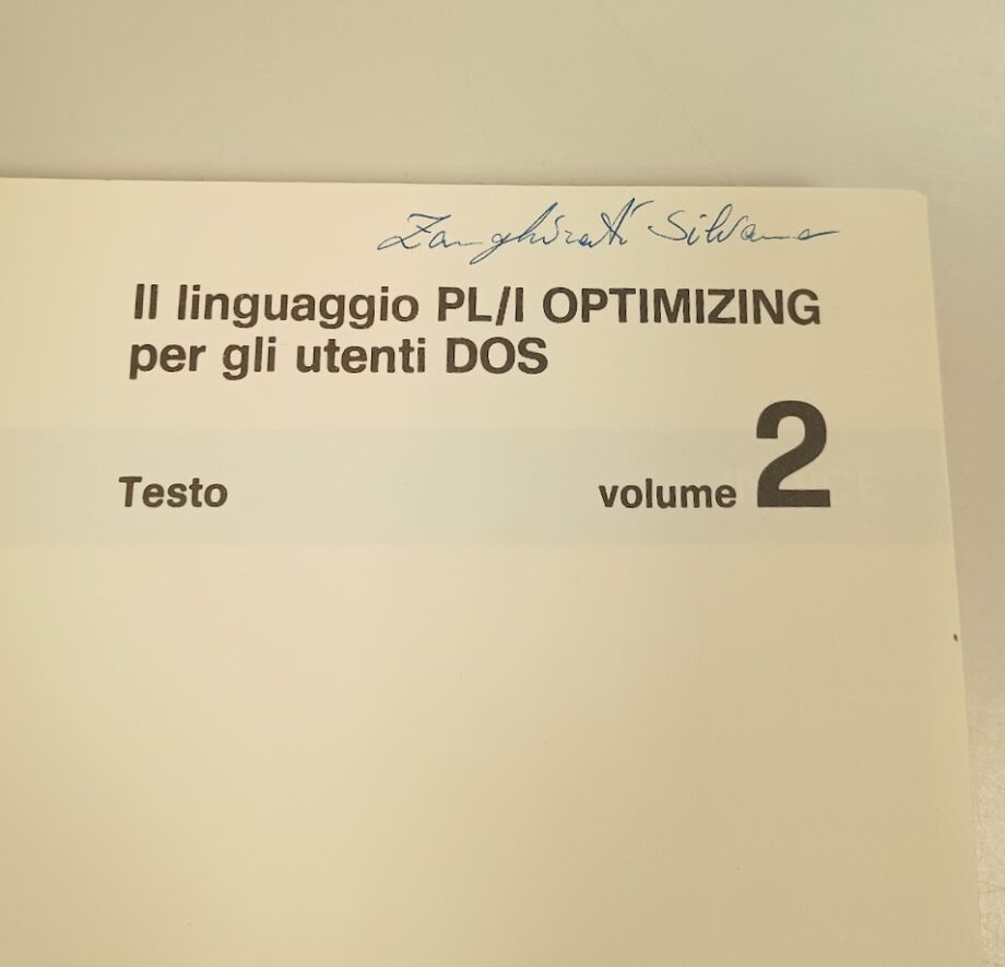 Libri linguaggio PL/I OPTIMIZING per gli utenti DOS