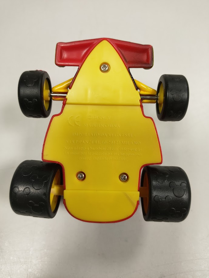 Macchina Giocattolo "Topolino F1" in Plastica Multicolore Vintage Anni '2000