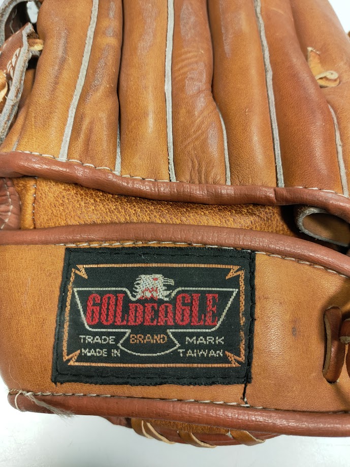 Guanto da Baseball in Pelle di Colore Marrone "Golden Eagle" Vintage Anni '90