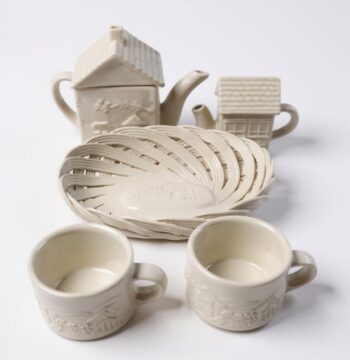 Lotto da tè Ceramiche "Mulino Bianco" Vintage Anni '90