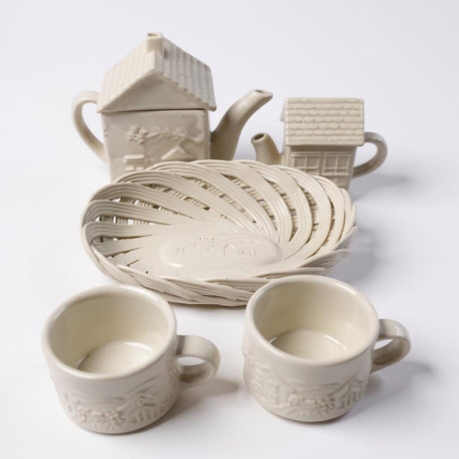 Lotto da tè Ceramiche "Mulino Bianco" Vintage Anni '90
