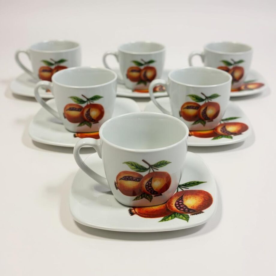Set Tazze Collezione + Piattino in Porcellana A.R.C.A.