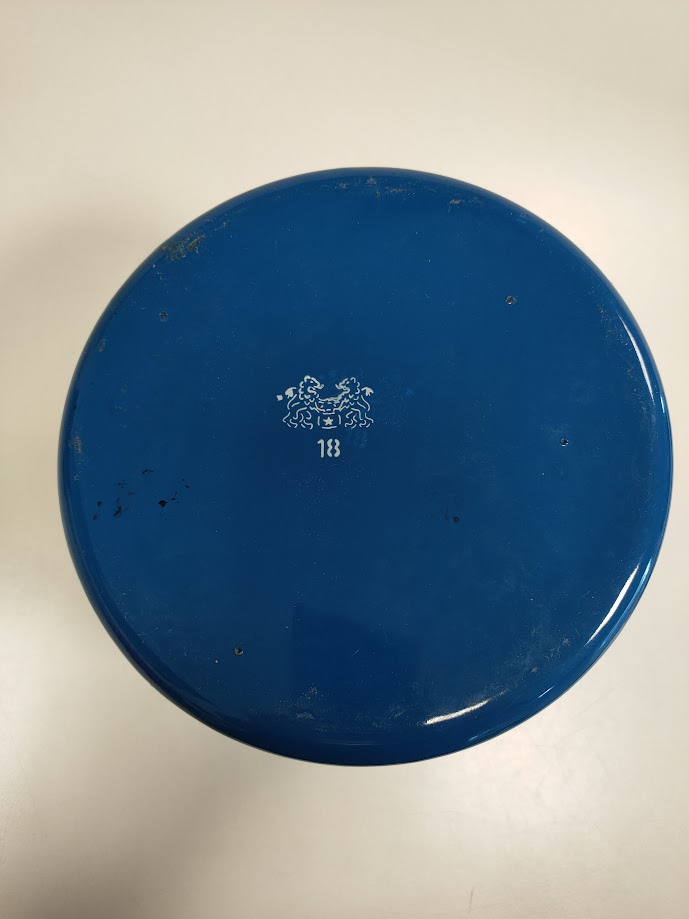 Teiera Smaltata di Colore Blu Cobalto Vintage Anni '60