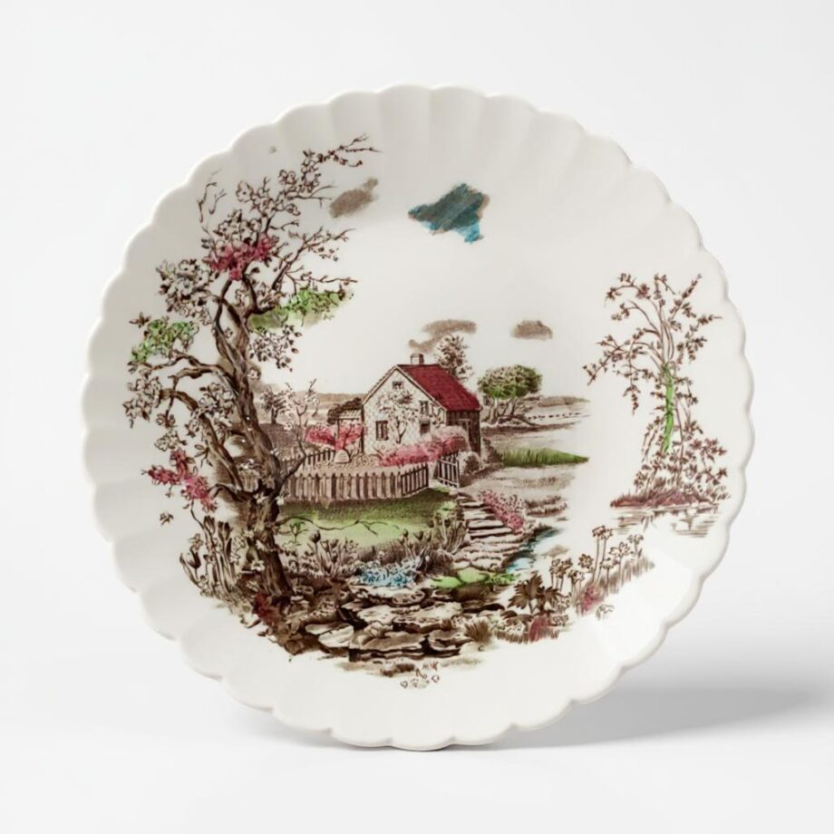 Piatto in Ceramica Johnson Bros Bowl Spring Vintage Anni '60