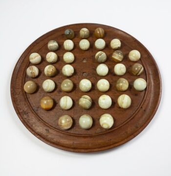 Gioco da Tavolo Dama Cinese con Palline in Marmo Solitario della Battaglia