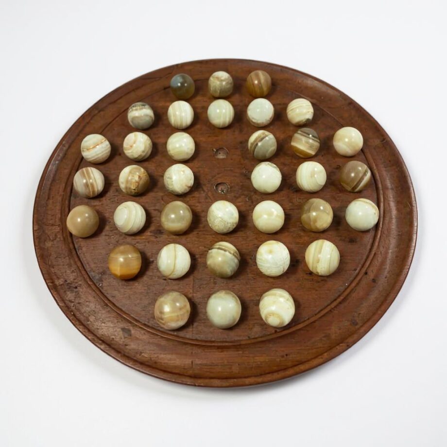 Gioco da Tavolo Dama Cinese con Palline in Marmo Solitario della Battaglia