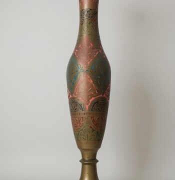 Vaso Decorativo in Ottone Indiano Vintage