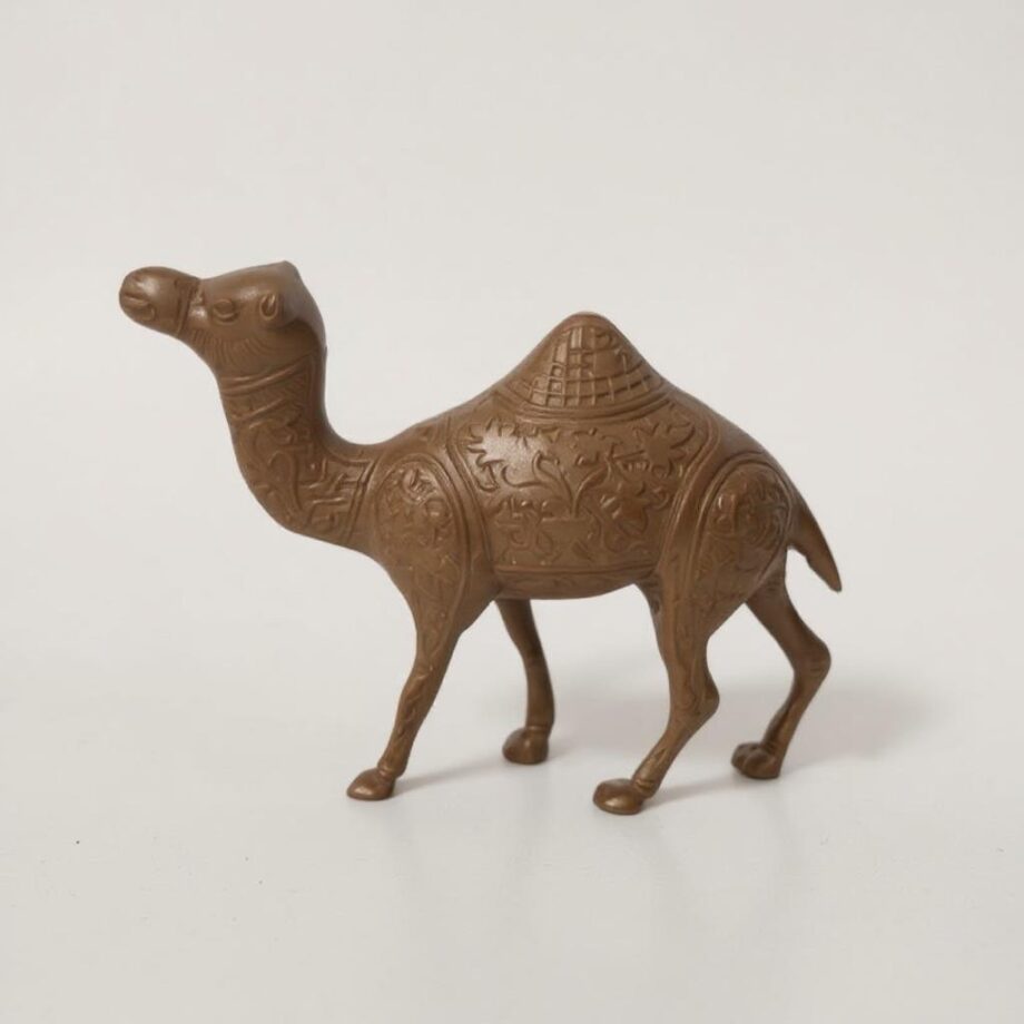 Statua Dromedario in ottone del Deserto Vintage
