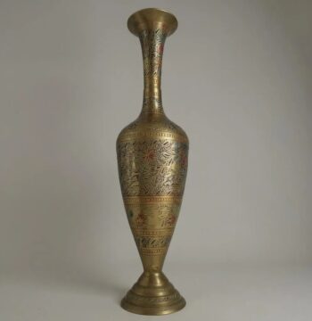 Vaso Decorativo Realizzato in Bronzo Indiano Vintage