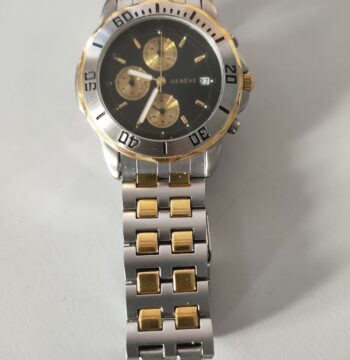Orologio "Geneve" Chromo in Metallo Oro e Argento Anni '90