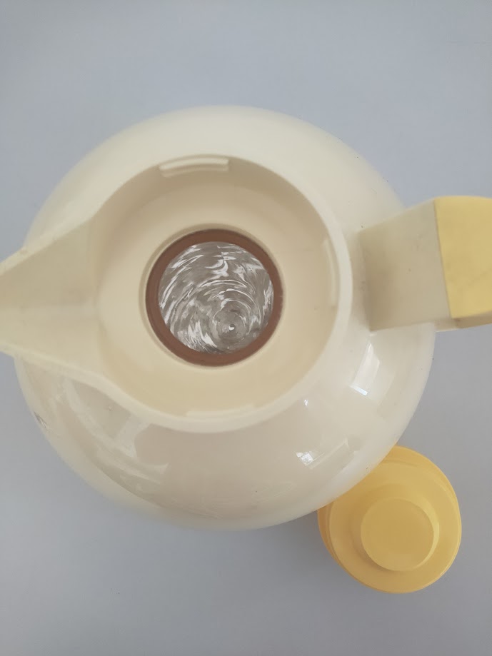 Thermos Caraffa Guzzini di Colore Beige/Giallo Vintage