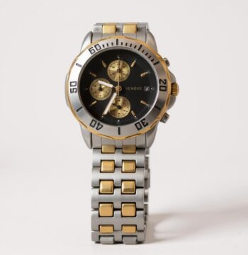 Orologio "Geneve" Chromo in Metallo Oro e Argento Anni '90