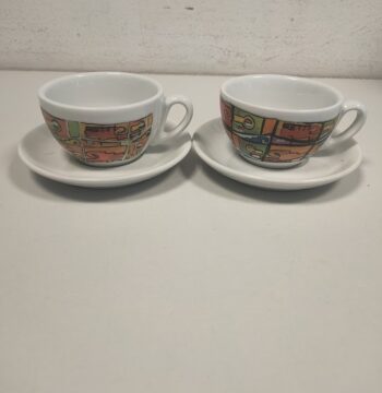 Tazzine Caffè + Piattini Krifi Betti Precolombiani