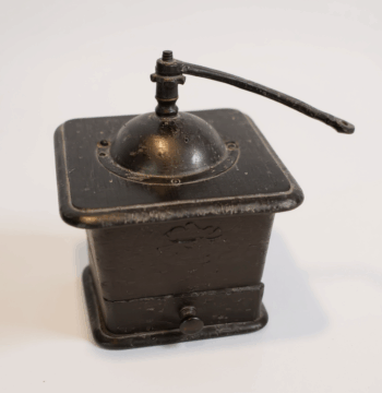 Macinino manuale per caffè in legno e metallo vintage