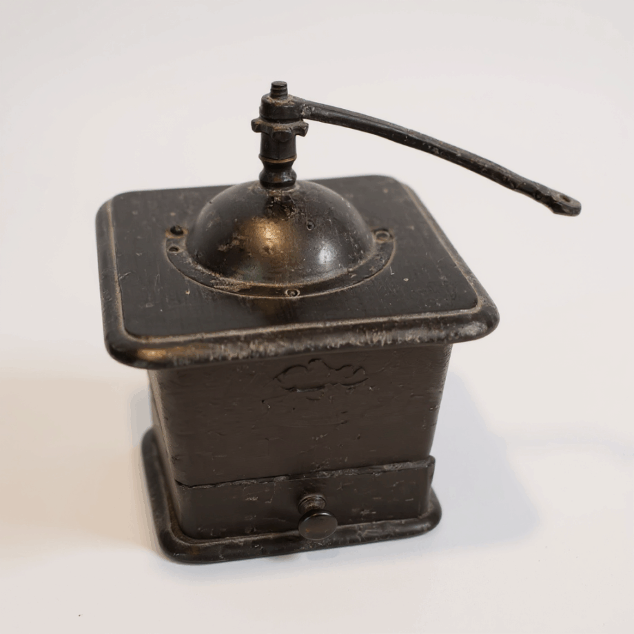 Macinino manuale per caffè in legno e metallo vintage