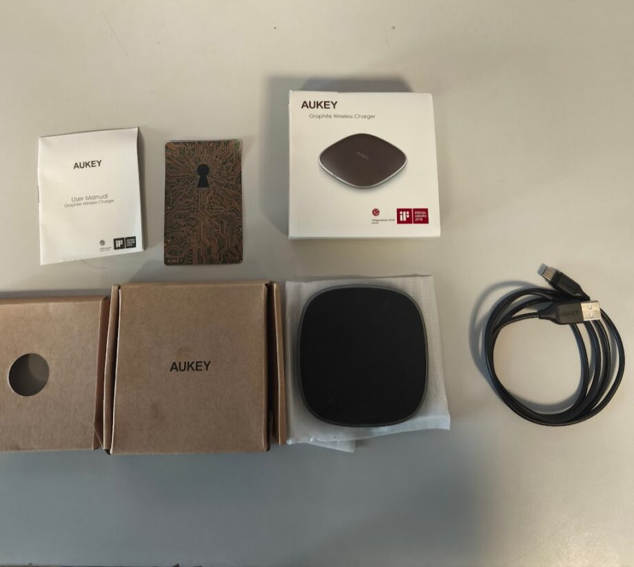 Caricabatterie wireless Aukey Graphite LC-C5