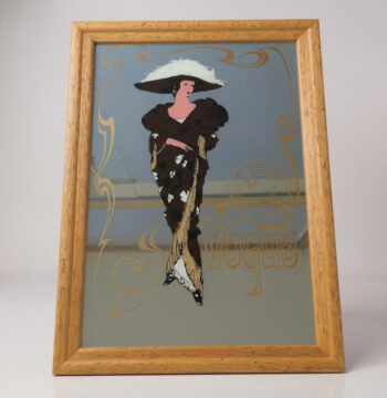 Specchio decorativo Vogue vintage anni '70