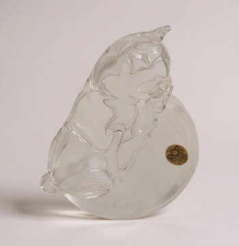 Statuetta di leone in cristallo di rocca Crystal d' Arques