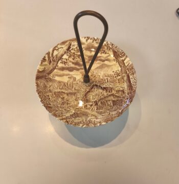 Vassoio inglese per dolci vintage della Earthenware
