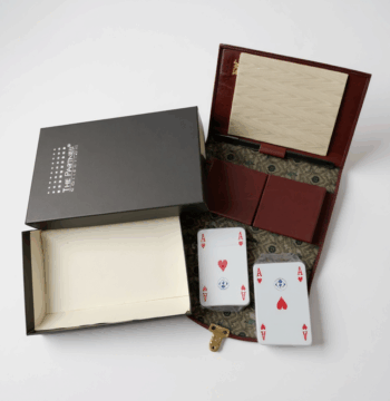 Porta blocco note the partner collection con mazzo di carte da poker