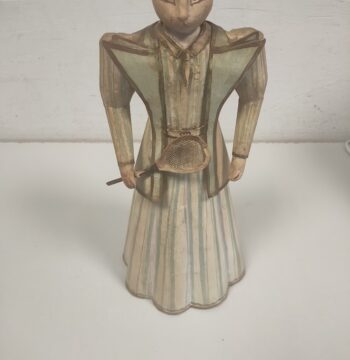 Statuetta di Gatto Realizzata a Mano in Lamiera/Legno