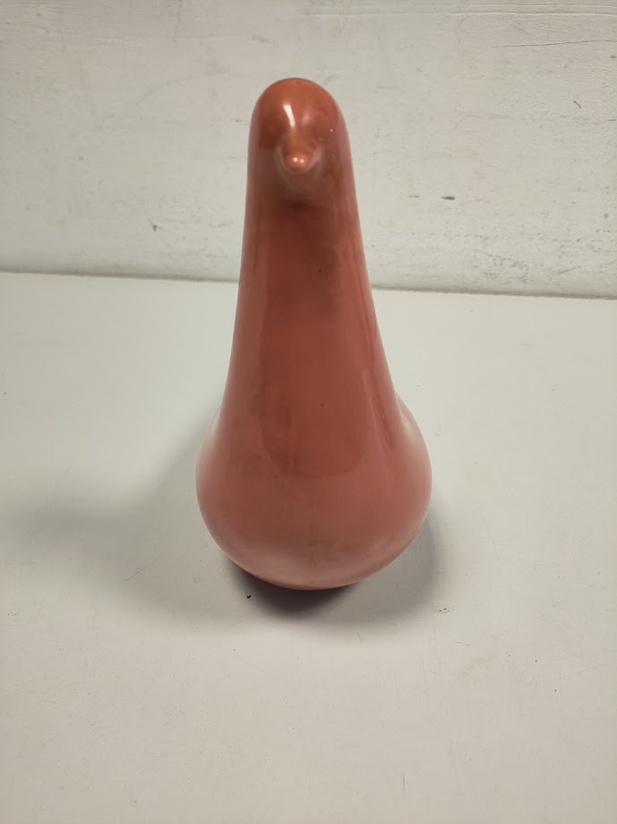 Colomba in Ceramica Smaltata Color Salmone Vintage Anni 50/60