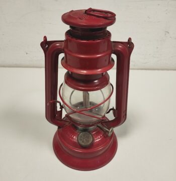 Lanterna a Petrolio "Meva" Lume in Acciaio H 24 cm Rossa