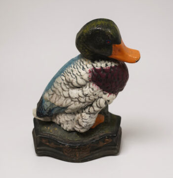 Fermaporta in metallo ghisa a forma di anatra