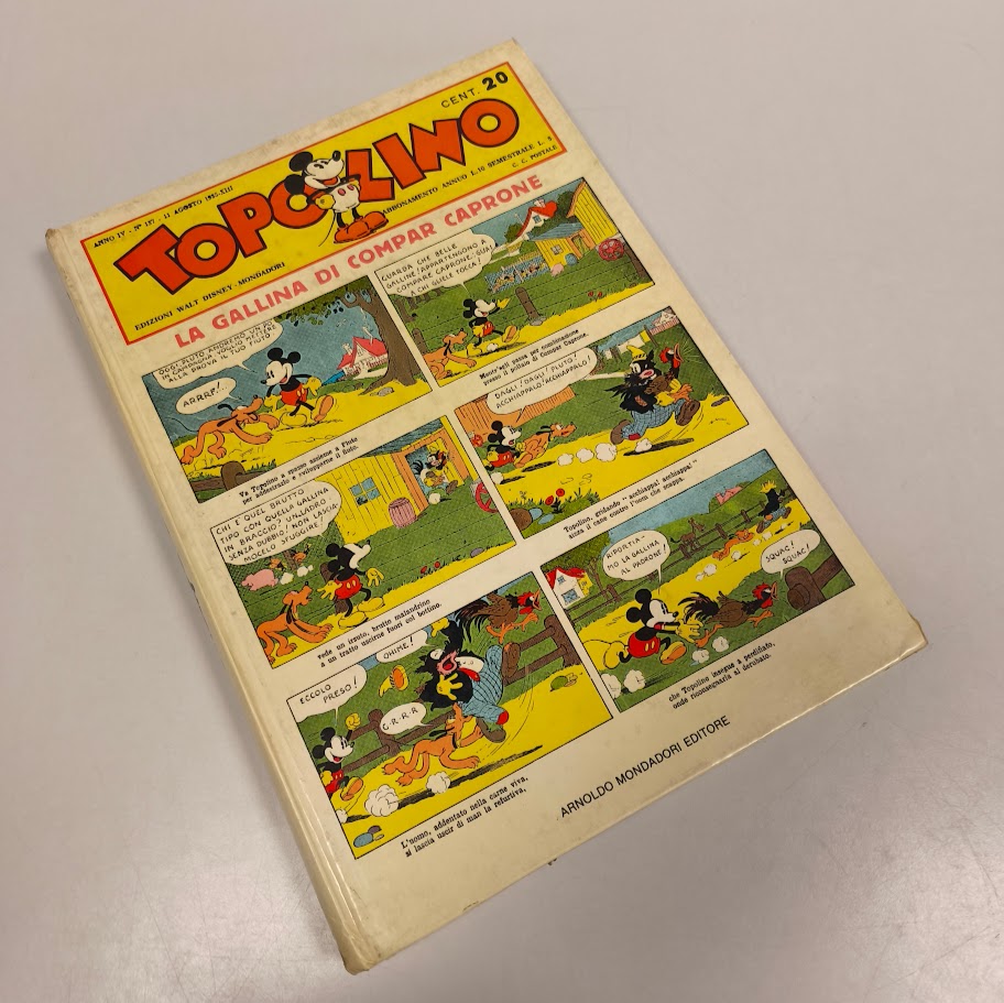 Fumetto cartonato Topolino la gallina di Compar Caprone