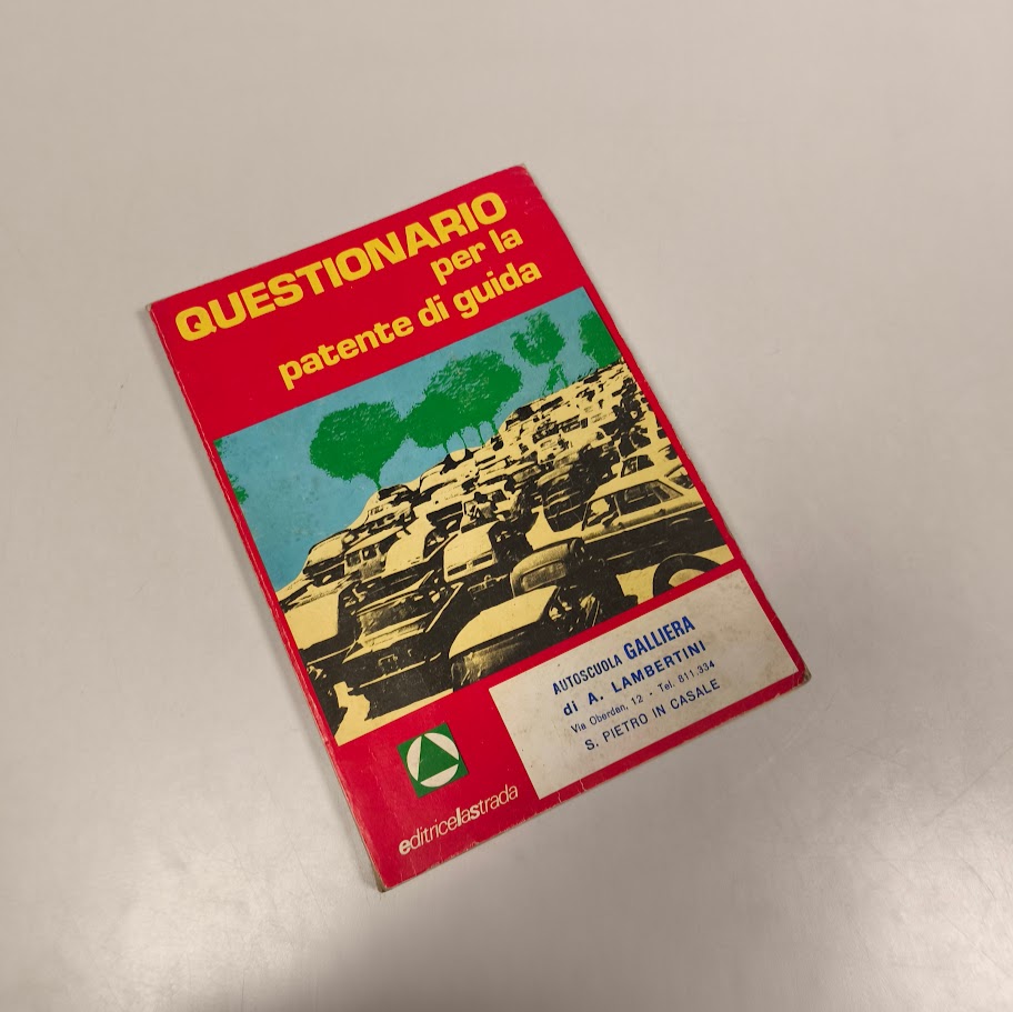 Questionario per la patente di guida editrice la strada 1984