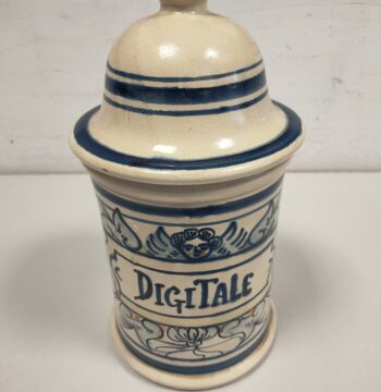 Vaso da Farmacia Dipinto e Decorato a Mano "Digitale"