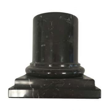 Ferma Libro in Marmo a Forma di Colonna di Colore Nero