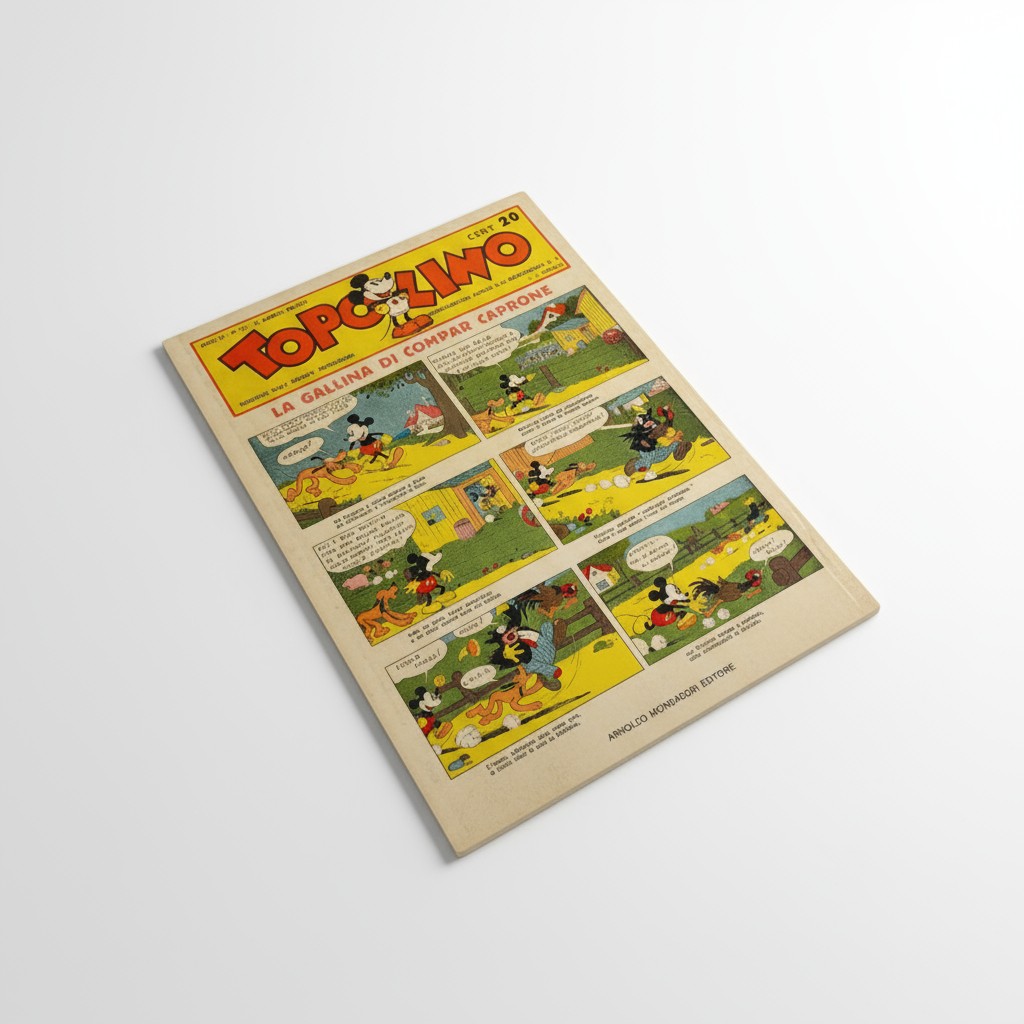 Fumetto cartonato Topolino la gallina di Compar Caprone