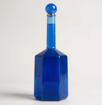 Bottiglia di Vetro Blu Stile Retro 35 cm