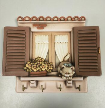 Appendi Chiavi finestra con Gatto in Ceramica "Egan"